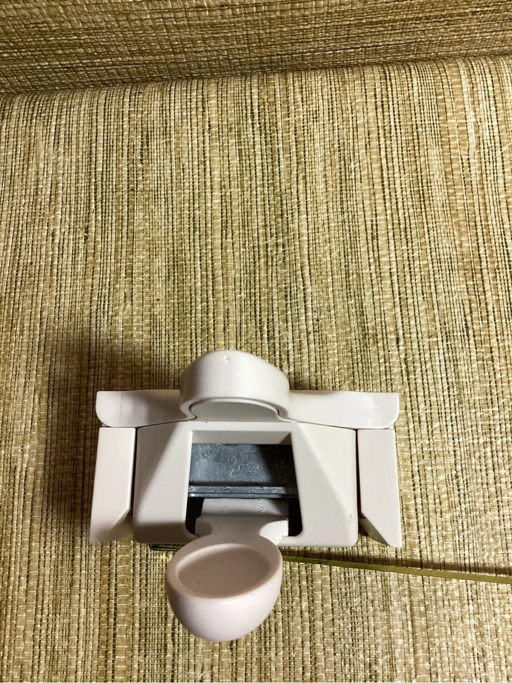 White Wall-Mount Hook with Decorative Skyline Accent